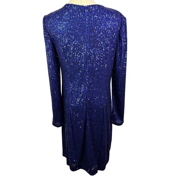 ELIZA J Women's blue Sequin Cocktail Dress size 10 - Picture 4 of 6